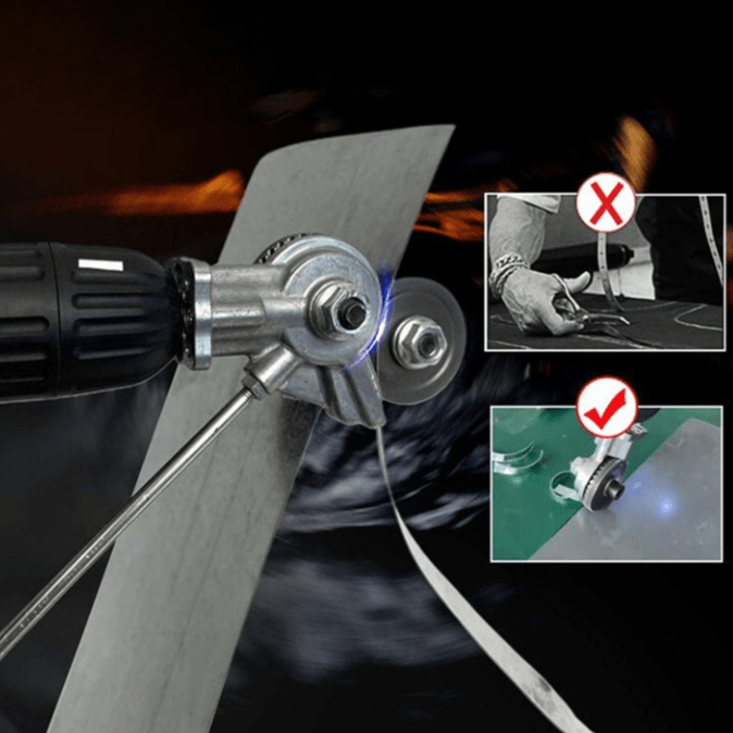 Attacco per fresa per lamiera a doppia testa - Utensile da taglio di precisione a 360°
